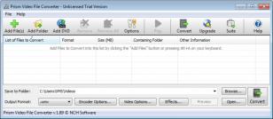 Prism Video File Converter main screen