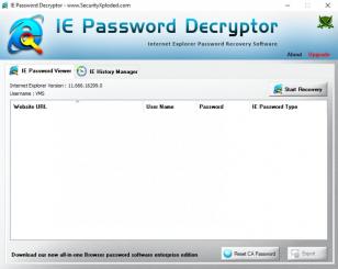 IE Password Decryptor main screen