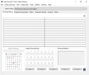 Lotto Sorcerer main screen