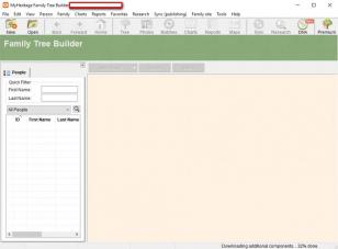 MyHeritage Family Tree Builder main screen