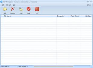 PDF Protection Remover main screen