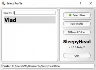 SleepyHead main screen