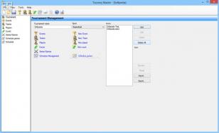 Tourney Master Professional main screen