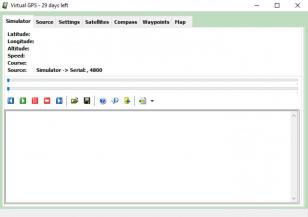 Virtual GPS main screen