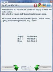 AntiPornoWin main screen