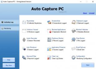 Auto Capture PC main screen