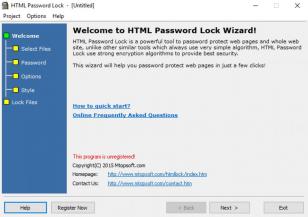 HTML Password Lock main screen