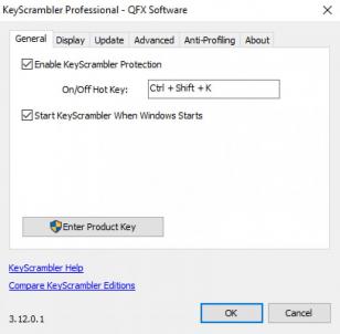KeyScrambler Professional main screen