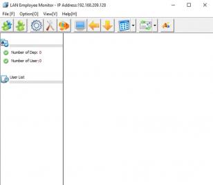 LAN Employee Monitor main screen