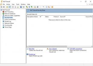 NeT Firewall main screen