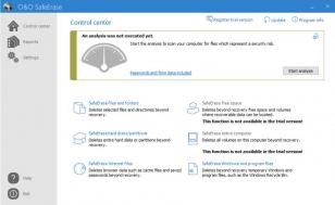 O&O SafeErase Professional main screen