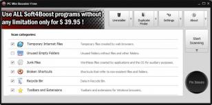 PC Win Booster Free main screen