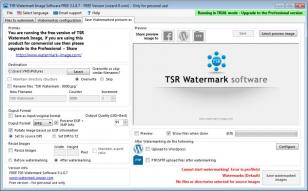TSR Watermark Image Software main screen