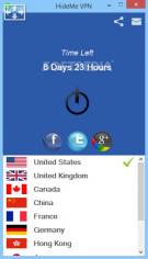 HideMe VPN main screen
