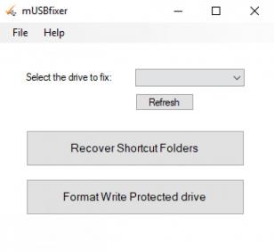 mUSBfixer main screen