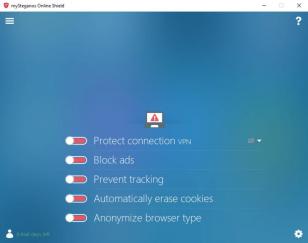 mySteganos Online Shield main screen