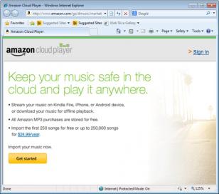 Amazon MP3 Downloader main screen
