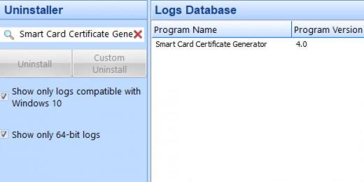 Uninstall Smart Card Certificate Generator With Revo Uninstaller