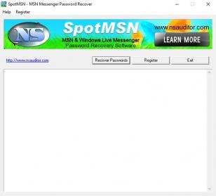 SpotMSN main screen