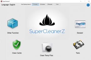 SuperCleanerZ main screen