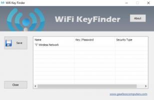 Wifi Key Finder main screen