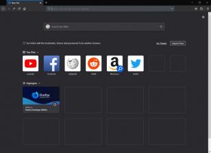 Firefox Developer Edition main screen