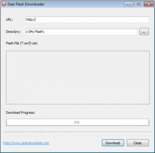 Gear Flash Downloader main screen