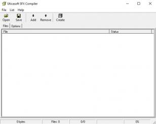 Uticasoft SFX Compiler main screen