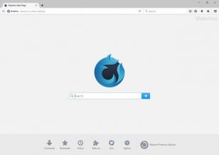 Waterfox main screen