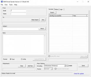EDM Email Sender main screen