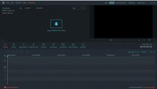 Filmora main screen
