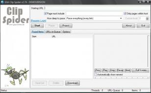GSA Clip Spider main screen