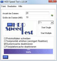 Hdd Speed Test Tool main screen