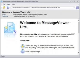 MessageViewer Lite main screen