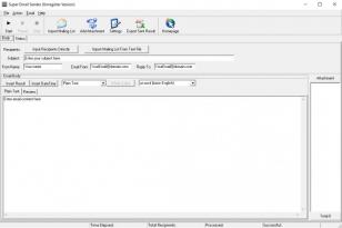 Super Email Sender main screen