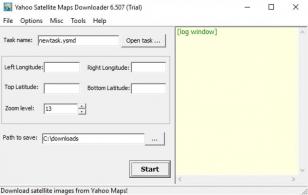 Yahoo Satellite Maps Downloader main screen