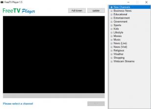 FreeTV Player main screen