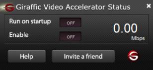 Giraffic Video Accelerator main screen