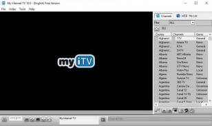 MyInternetTV main screen
