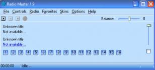 Radio Master main screen