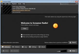 Screamer Radio main screen