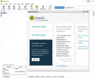 SoapUI main screen