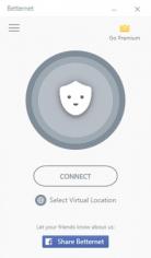 Betternet for Windows main screen