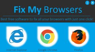 Fix My Browsers main screen