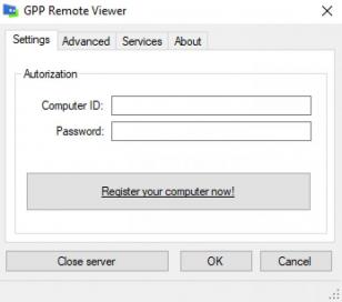 GPP Remote Server main screen