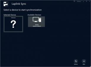 Laplink Sync main screen