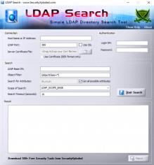 LDAP Search main screen