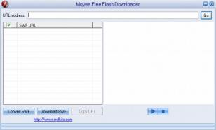 Moyea Free Flash Downloader main screen