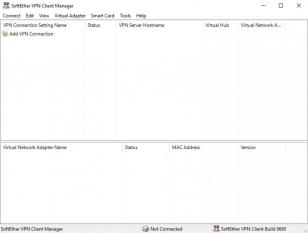 SoftEther VPN Client Manager main screen