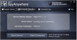 SpyAnywhere main screen